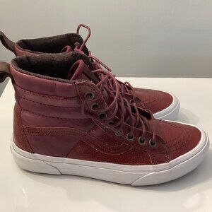 Vans Off the Wall, SK8-Hi, Men's Size 5, Burgandy/White, Old Skool, Model 721454